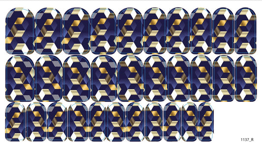 Nail decoration films for manicure - 1137R 