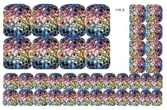 Nail decoration films for pedicure - 1140K 
