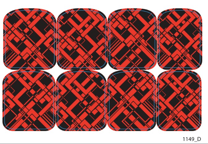 Large nail decoration films for pedicure - 1149D 