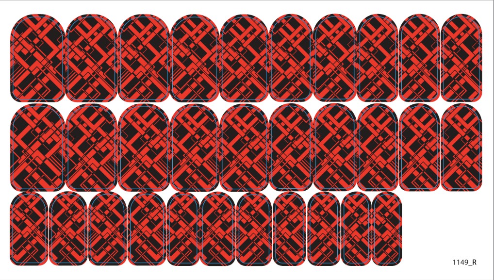 Nail decoration films for manicure - 1149R 
