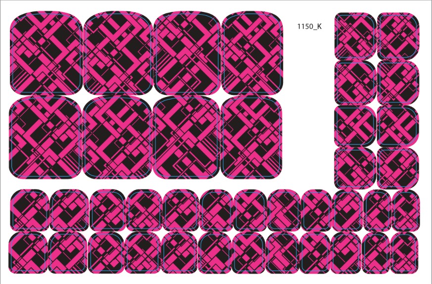 Nail decoration films for pedicure - 1150K 