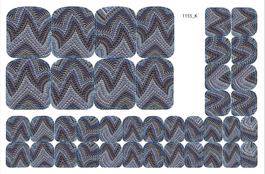 Nagų dekoravimo plėvelės pedikiūrui - 1155K