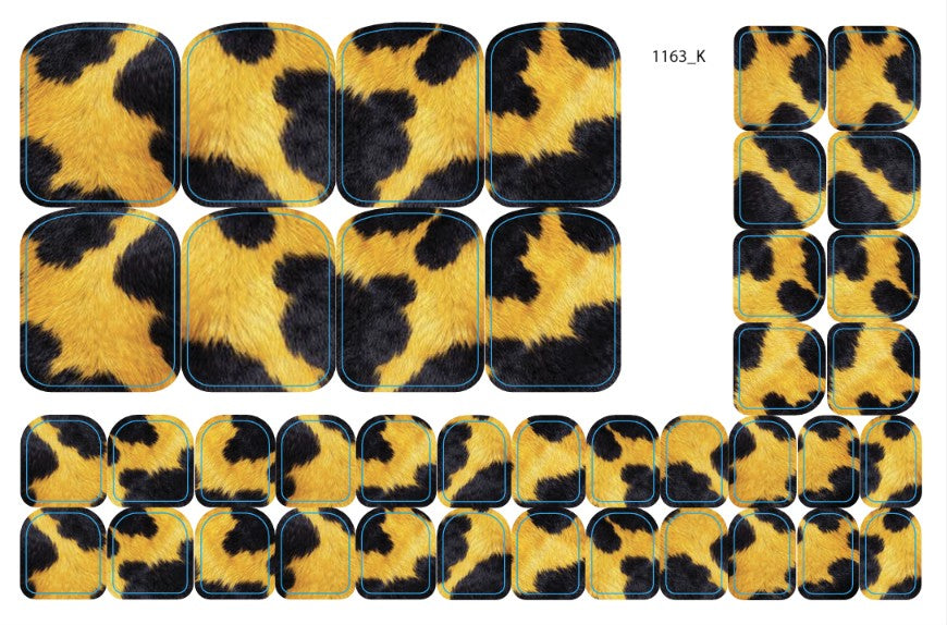 Nail decoration films for pedicure - 1163K 