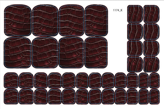 Nail decoration films for pedicure - 1174K 