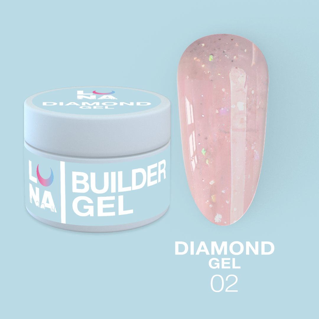 LUNAMOON priauginimo gelis Diamond Gel 02 -15ML