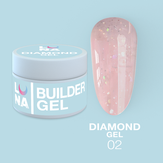 LUNAMOON priauginimo gelis Diamond Gel 02 -15ML