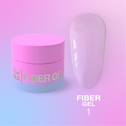 LUNAMOON priauginimo gelis Repair Fiber Gel 01 (clear)